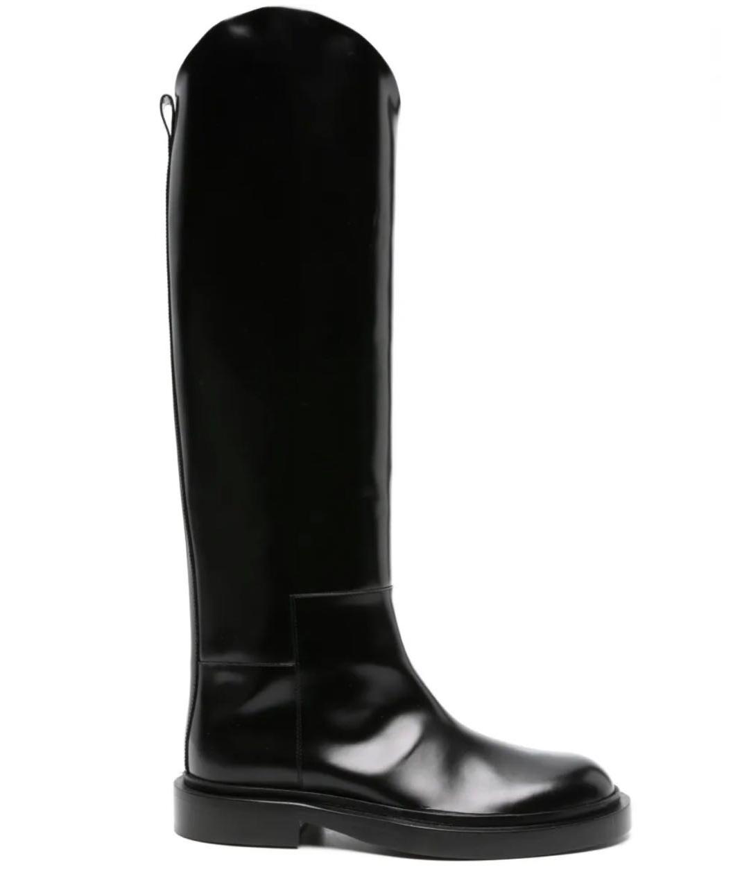 JIL SANDER Черные кожаные сапоги, фото 8