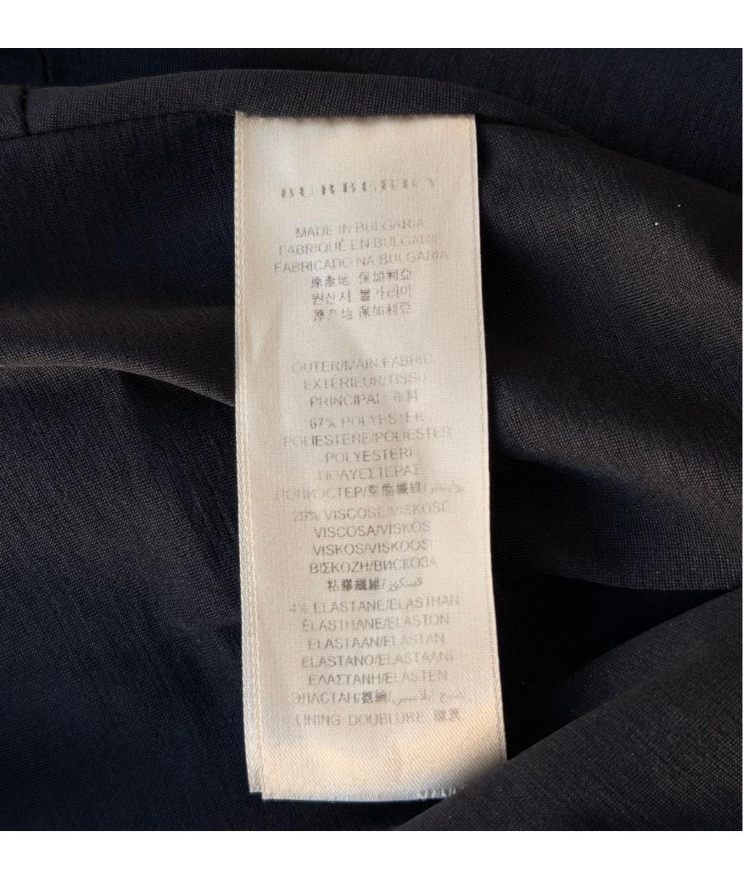 BURBERRY Черное вискозное повседневное платье, фото 5