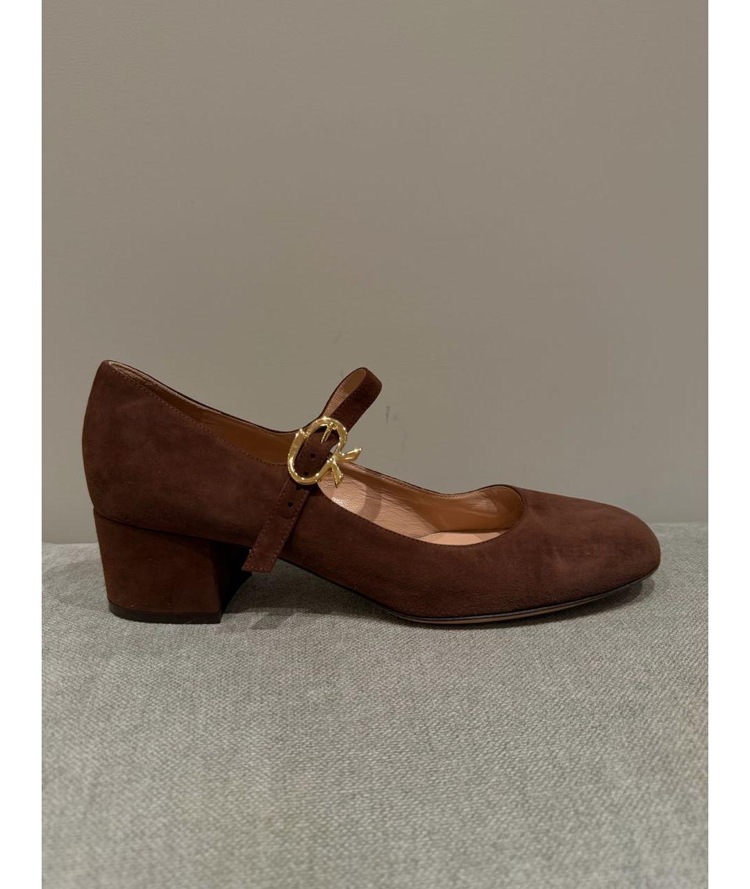 GIANVITO ROSSI Коричневые замшевые туфли, фото 7