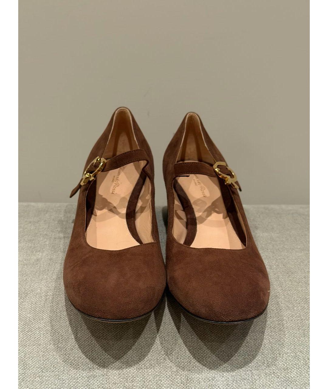 GIANVITO ROSSI Коричневые замшевые туфли, фото 2