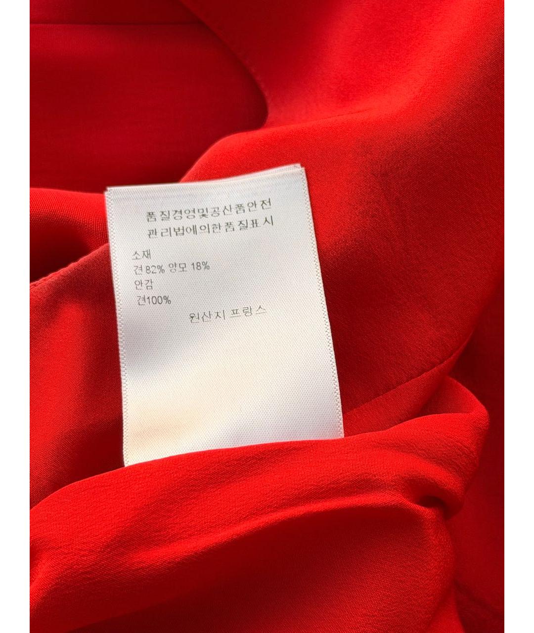 CHRISTIAN DIOR Красная шелковая блузы, фото 7