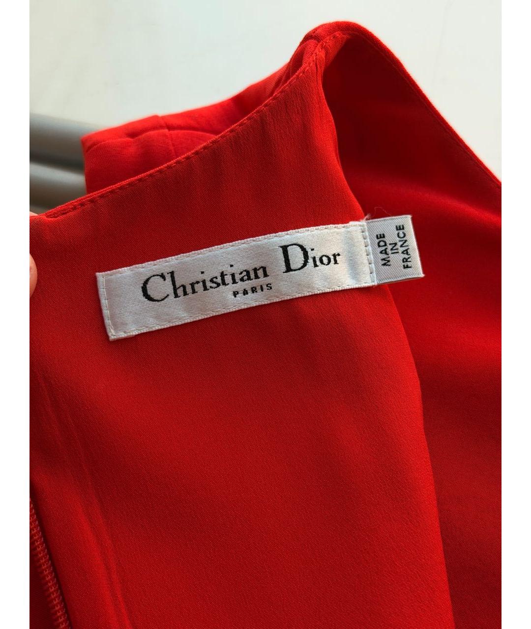 CHRISTIAN DIOR Красная шелковая блузы, фото 3