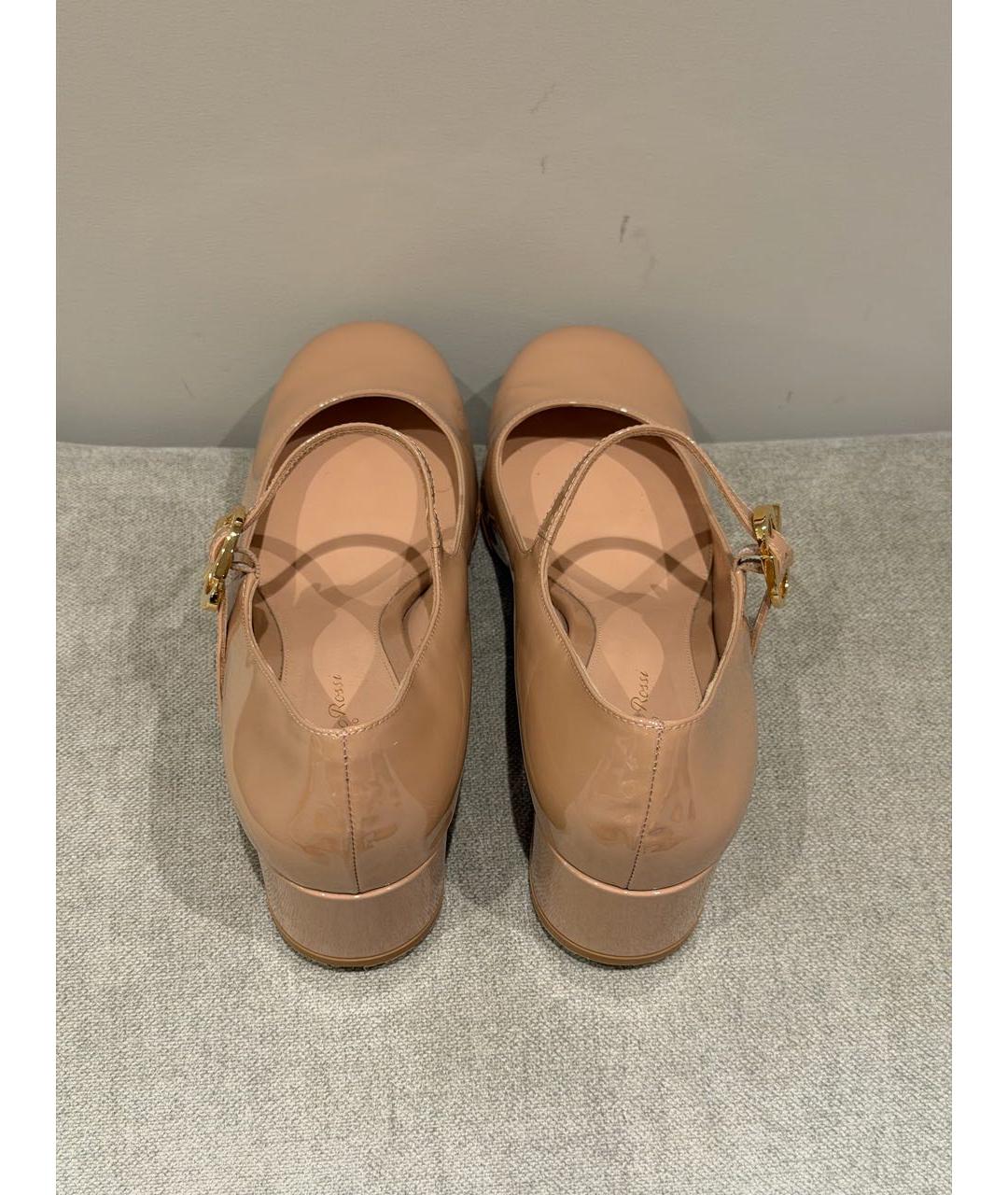 GIANVITO ROSSI Бежевые туфли из лакированной кожи, фото 3