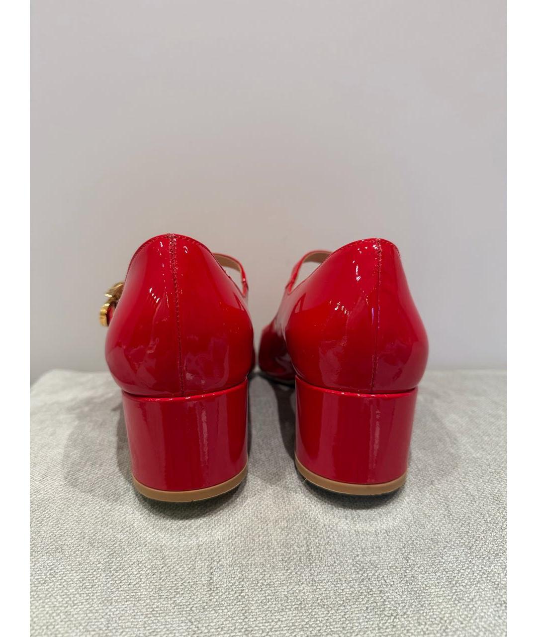 GIANVITO ROSSI Красные туфли из лакированной кожи, фото 5