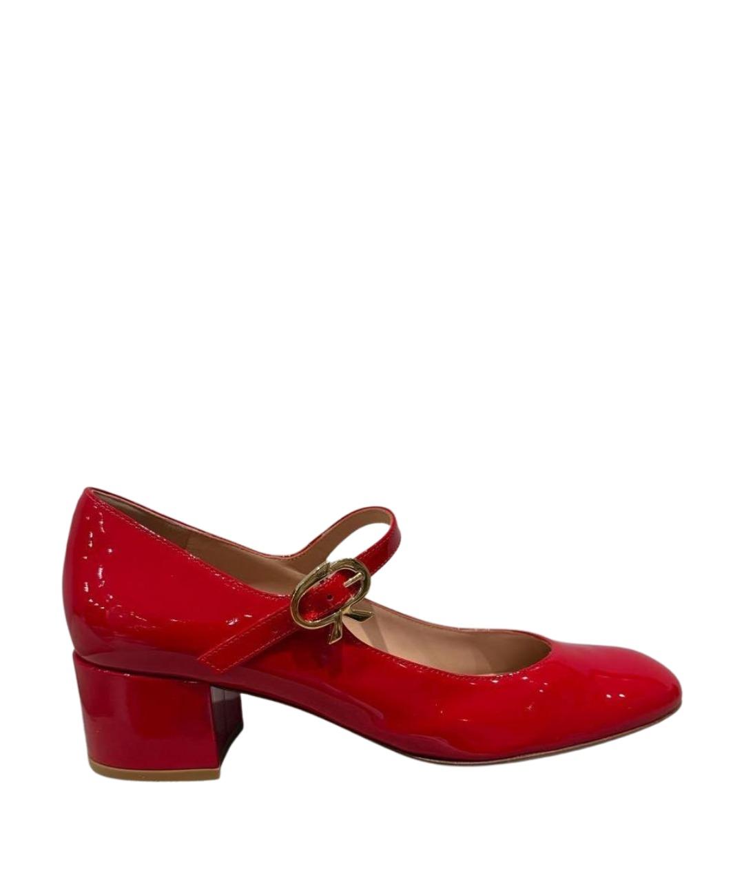 GIANVITO ROSSI Красные туфли из лакированной кожи, фото 1