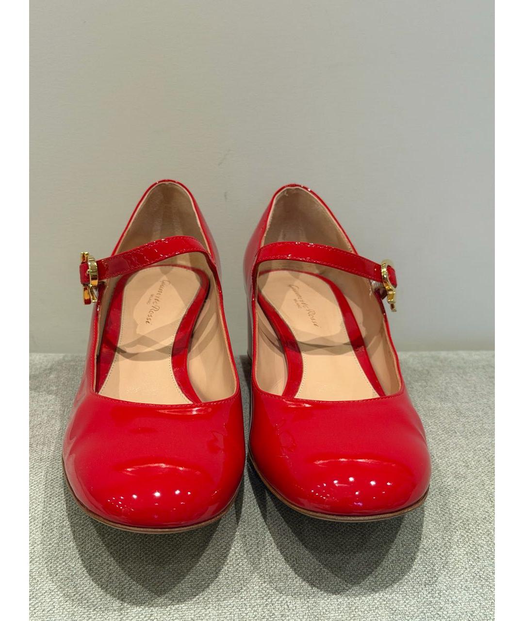GIANVITO ROSSI Красные туфли из лакированной кожи, фото 4