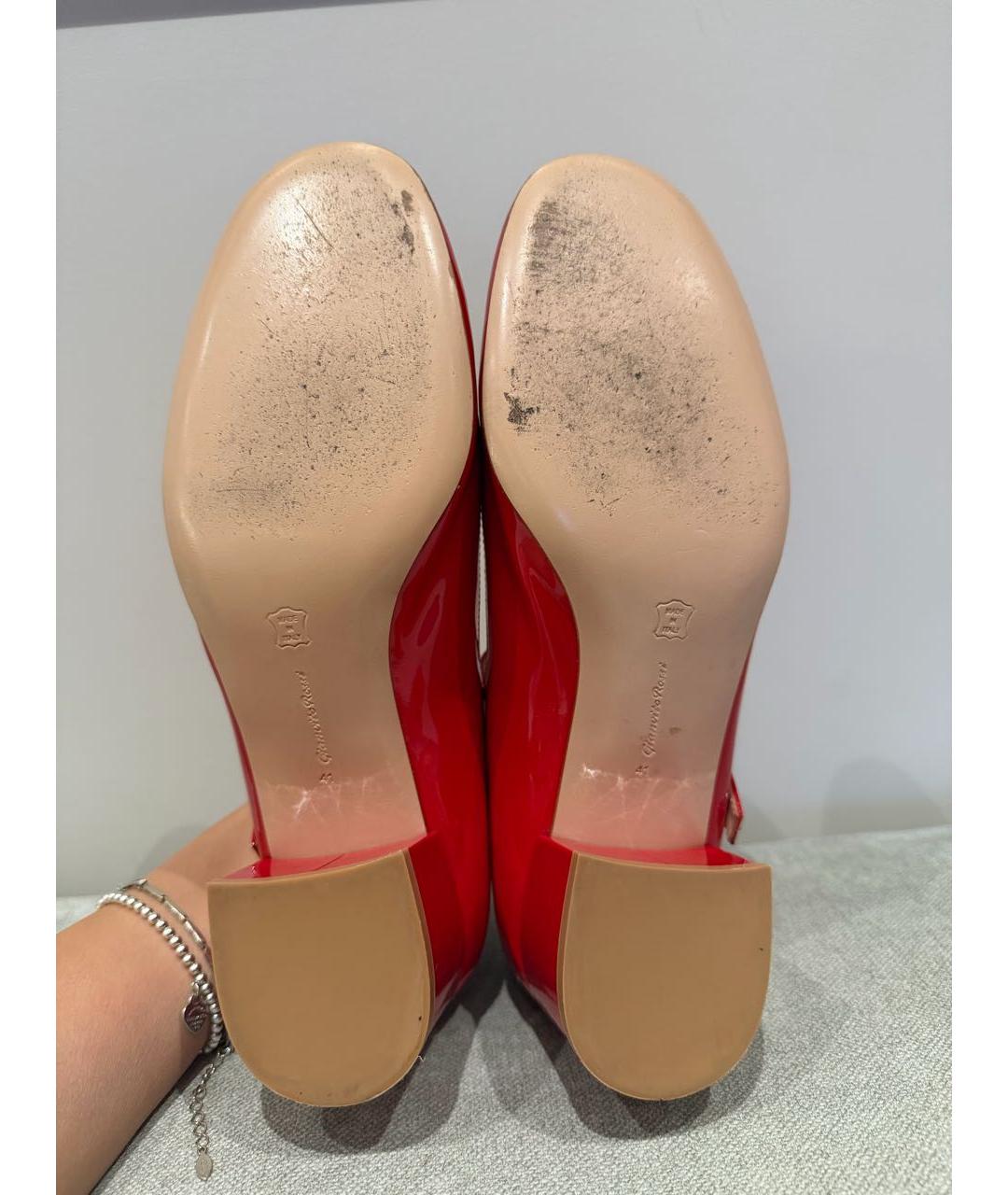 GIANVITO ROSSI Красные туфли из лакированной кожи, фото 6