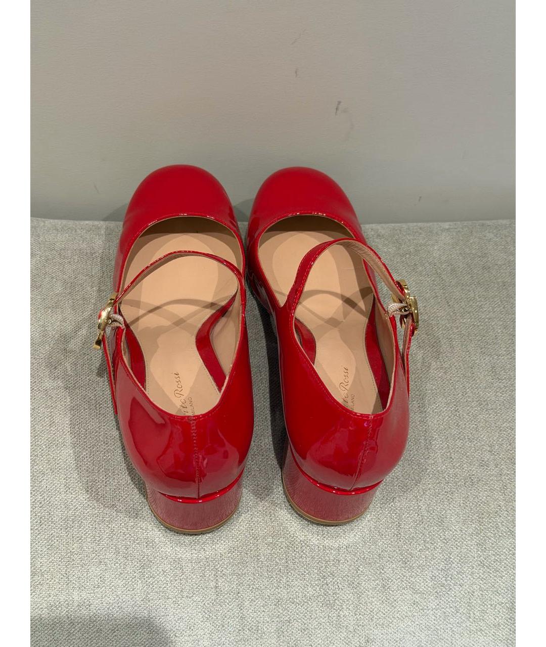 GIANVITO ROSSI Красные туфли из лакированной кожи, фото 3