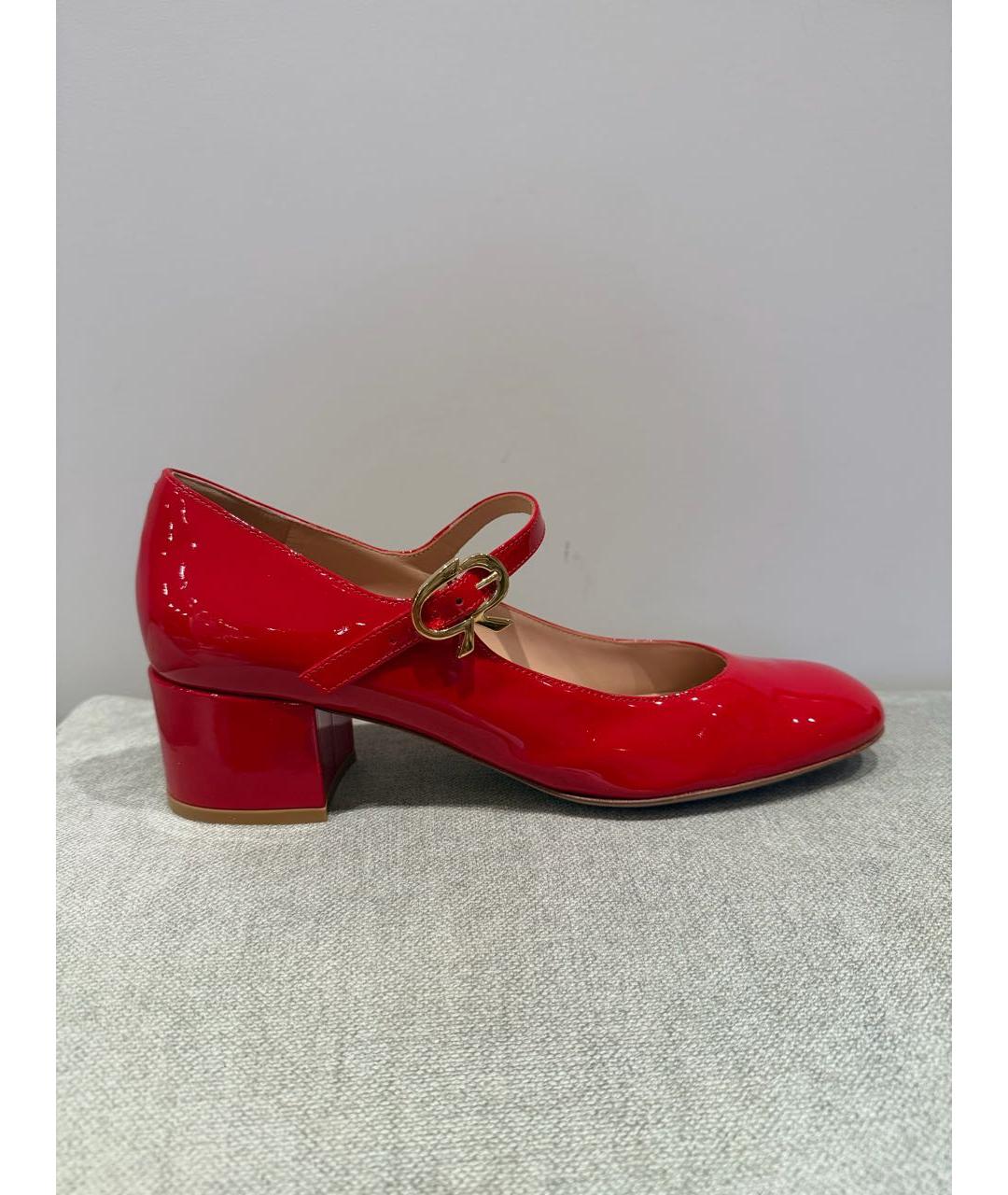 GIANVITO ROSSI Красные туфли из лакированной кожи, фото 8