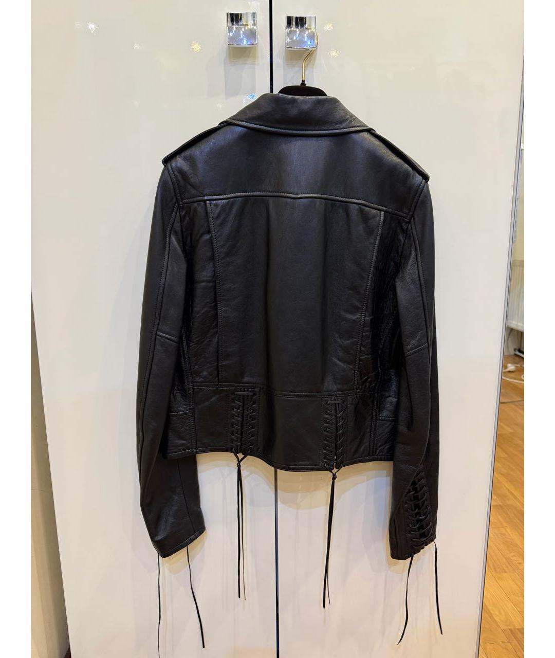 SAINT LAURENT Черная кожаная куртка, фото 2