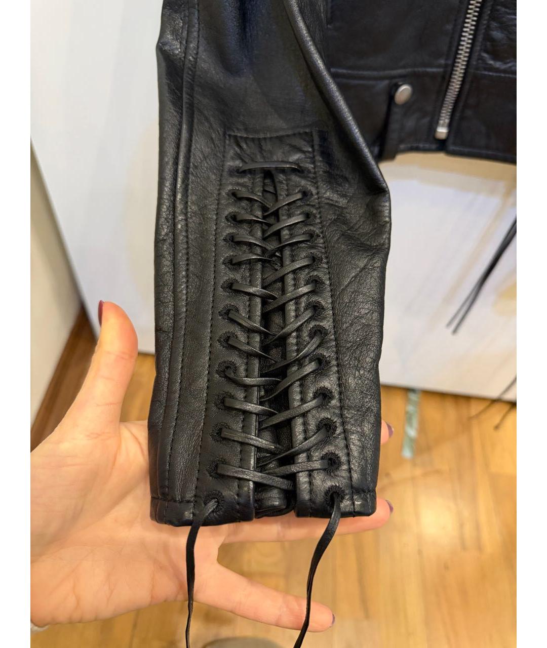 SAINT LAURENT Черная кожаная куртка, фото 7