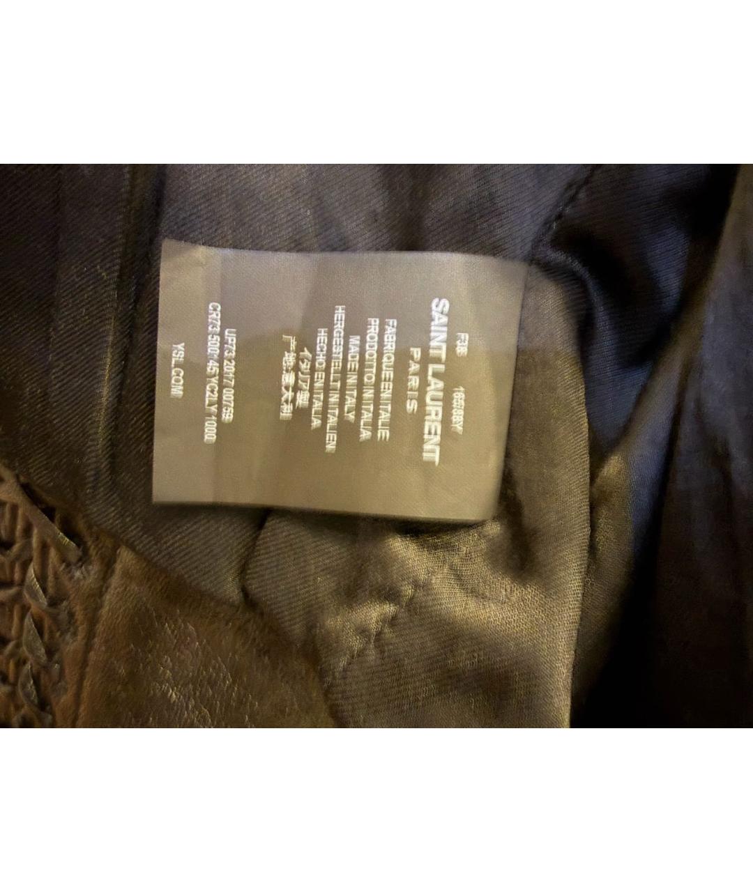 SAINT LAURENT Черная кожаная куртка, фото 6
