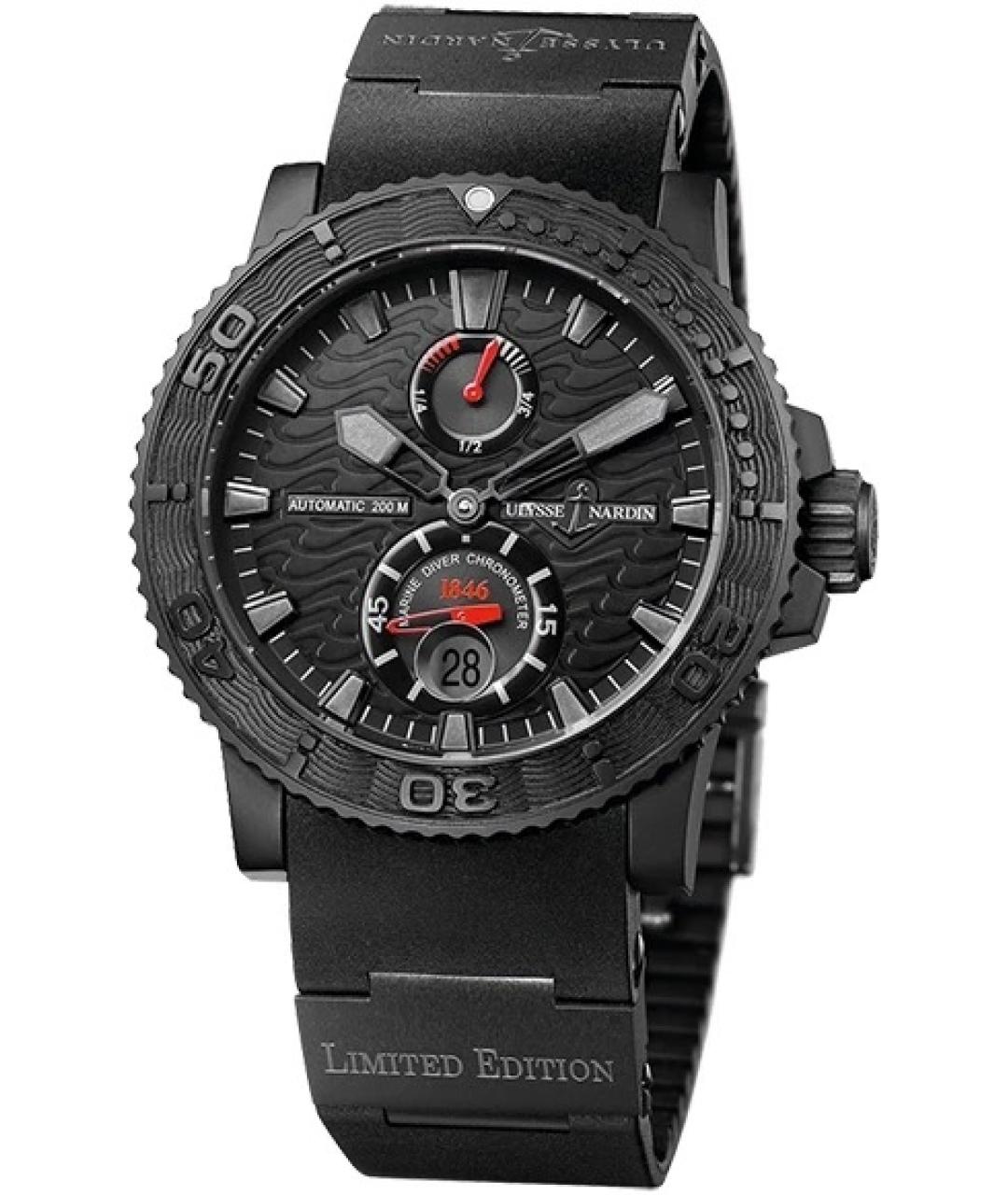 Ulysse Nardin Черные металлические часы, фото 8