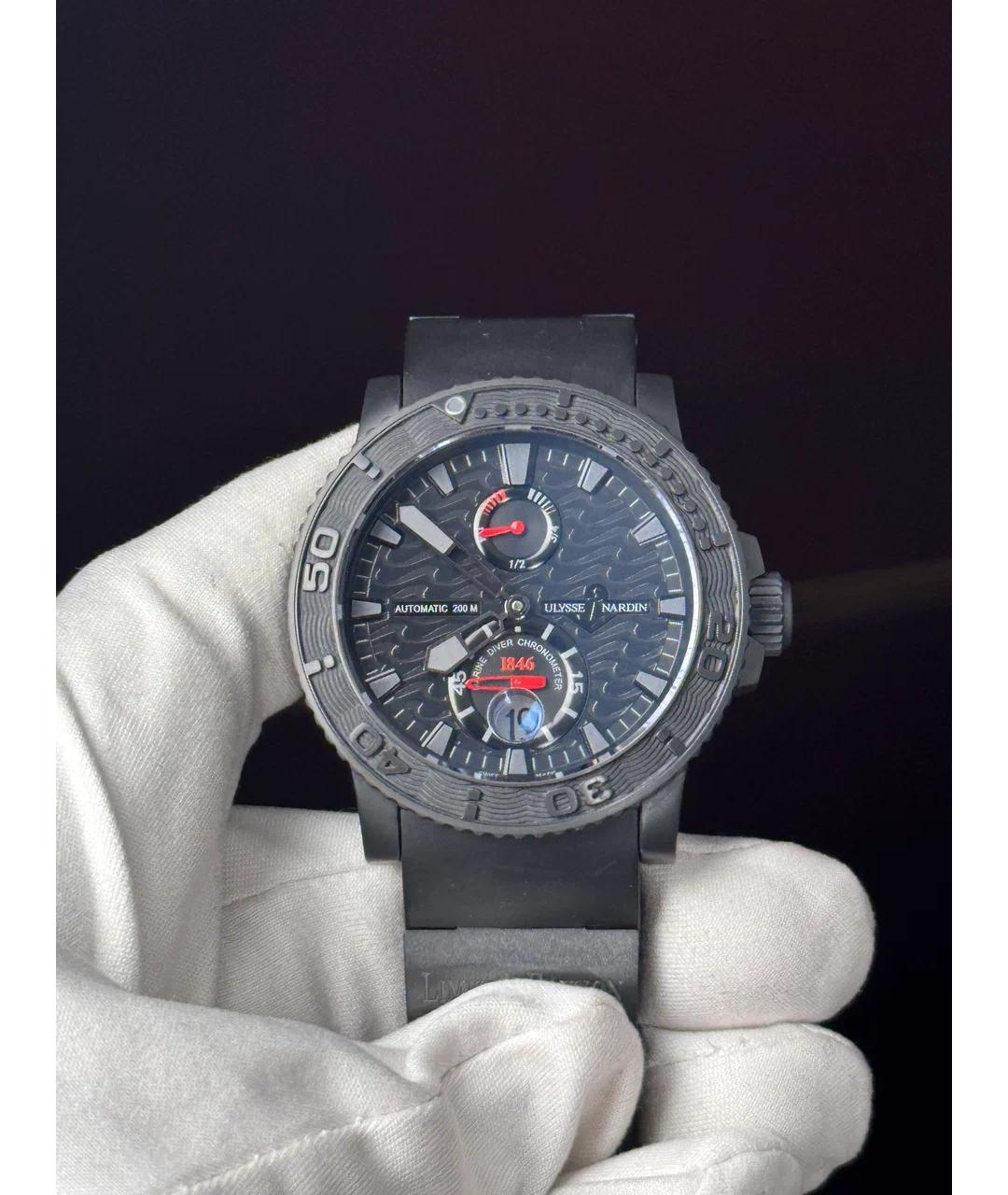Ulysse Nardin Черные металлические часы, фото 2