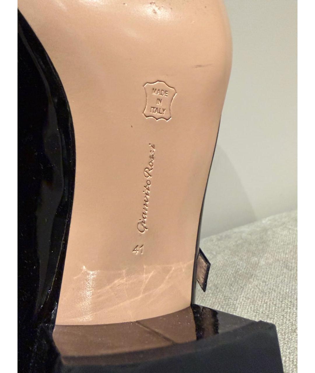 GIANVITO ROSSI Черные туфли из лакированной кожи, фото 7