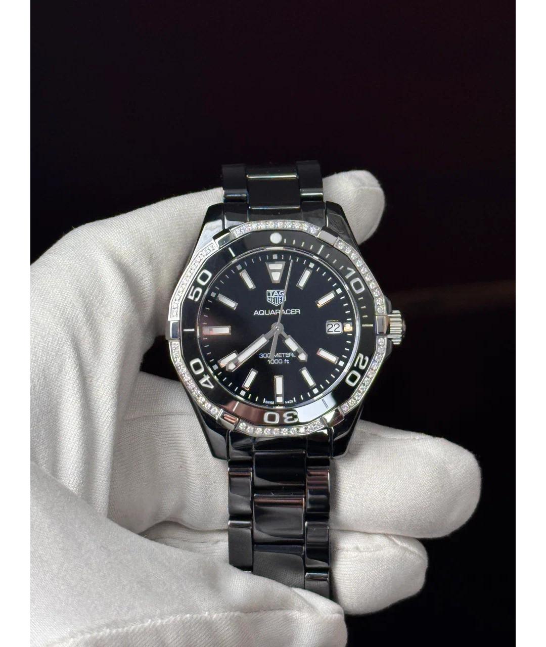 TAG HEUER Черные керамические часы, фото 2