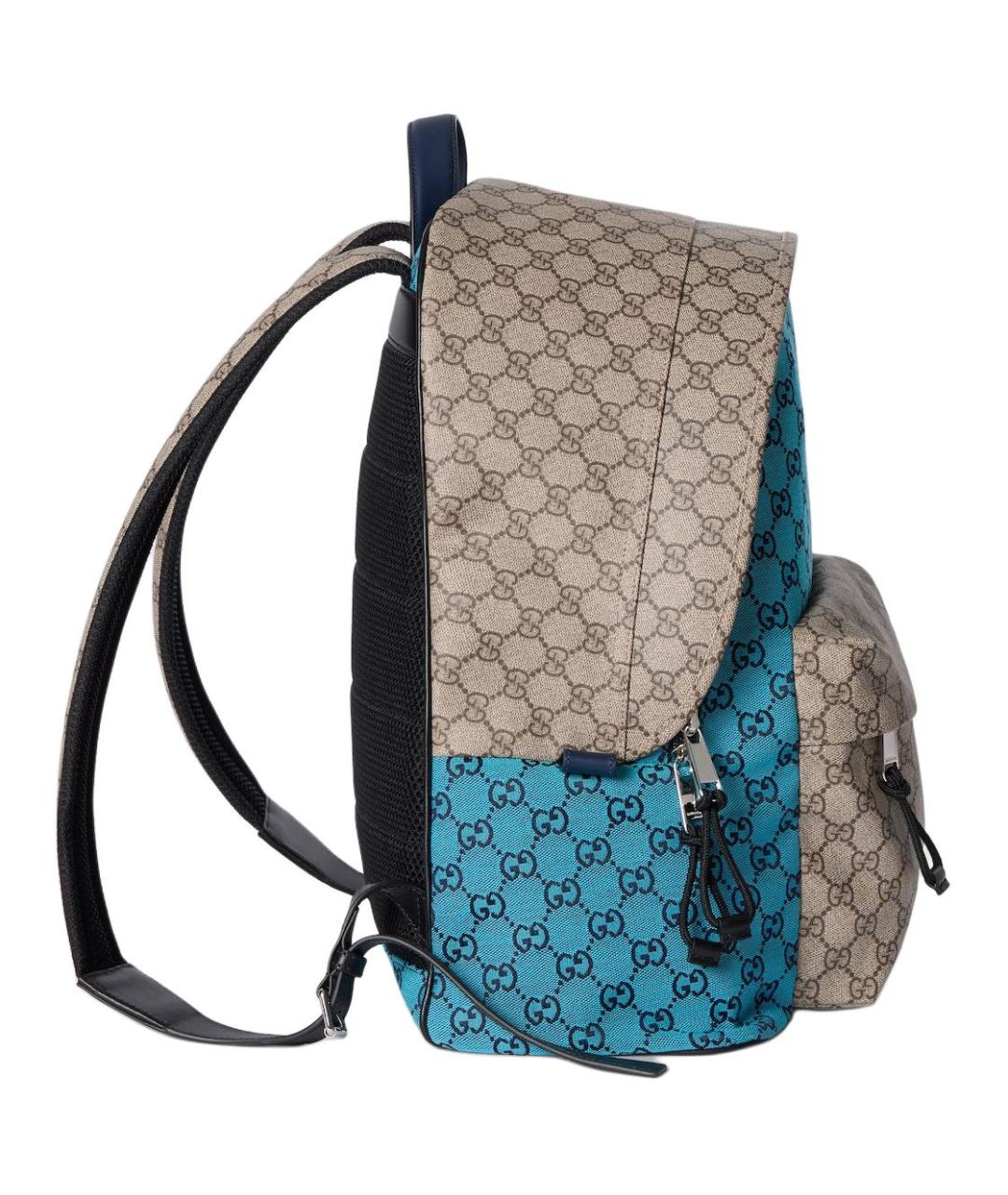 GUCCI Голубой рюкзак из канвы, фото 3