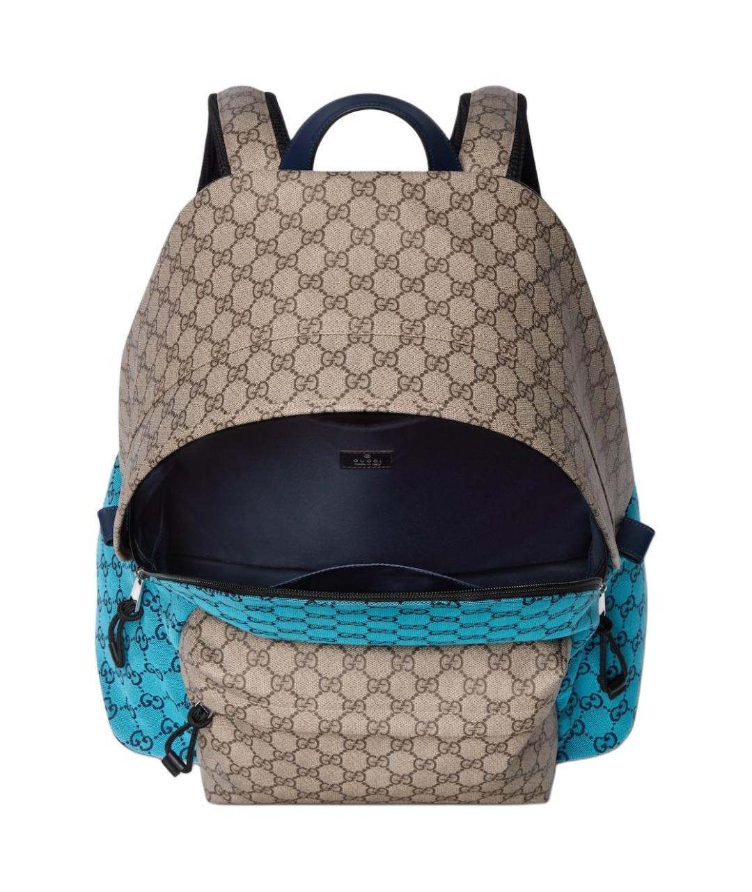GUCCI Голубой рюкзак из канвы, фото 5