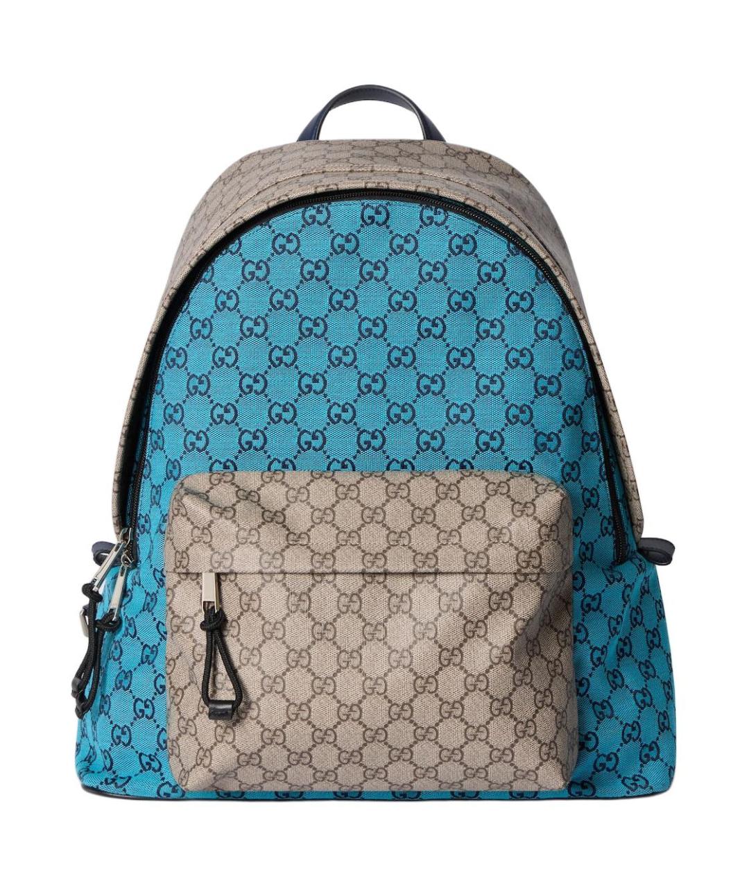 GUCCI Голубой рюкзак из канвы, фото 1