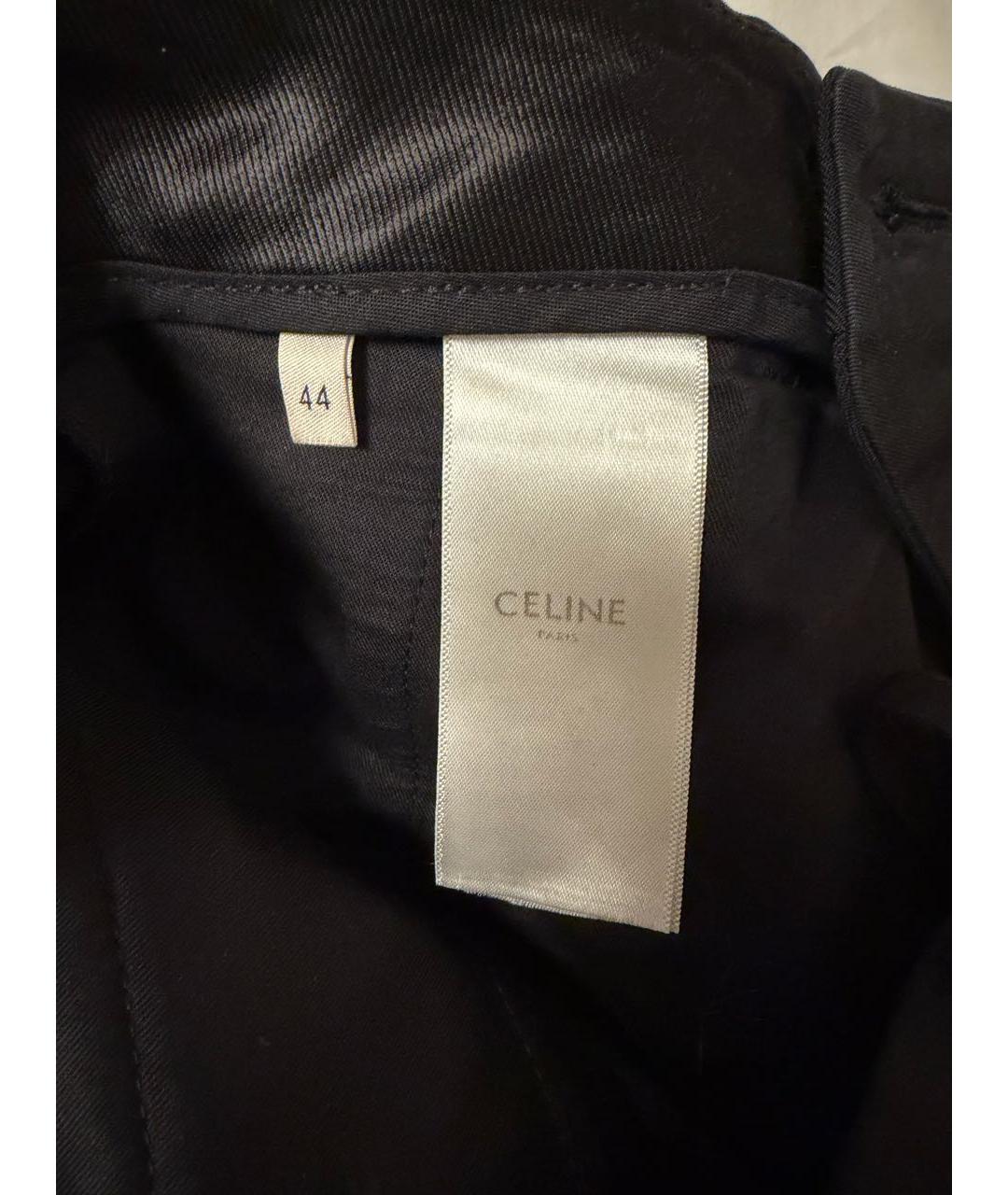 CELINE Черные шерстяные брюки широкие, фото 6