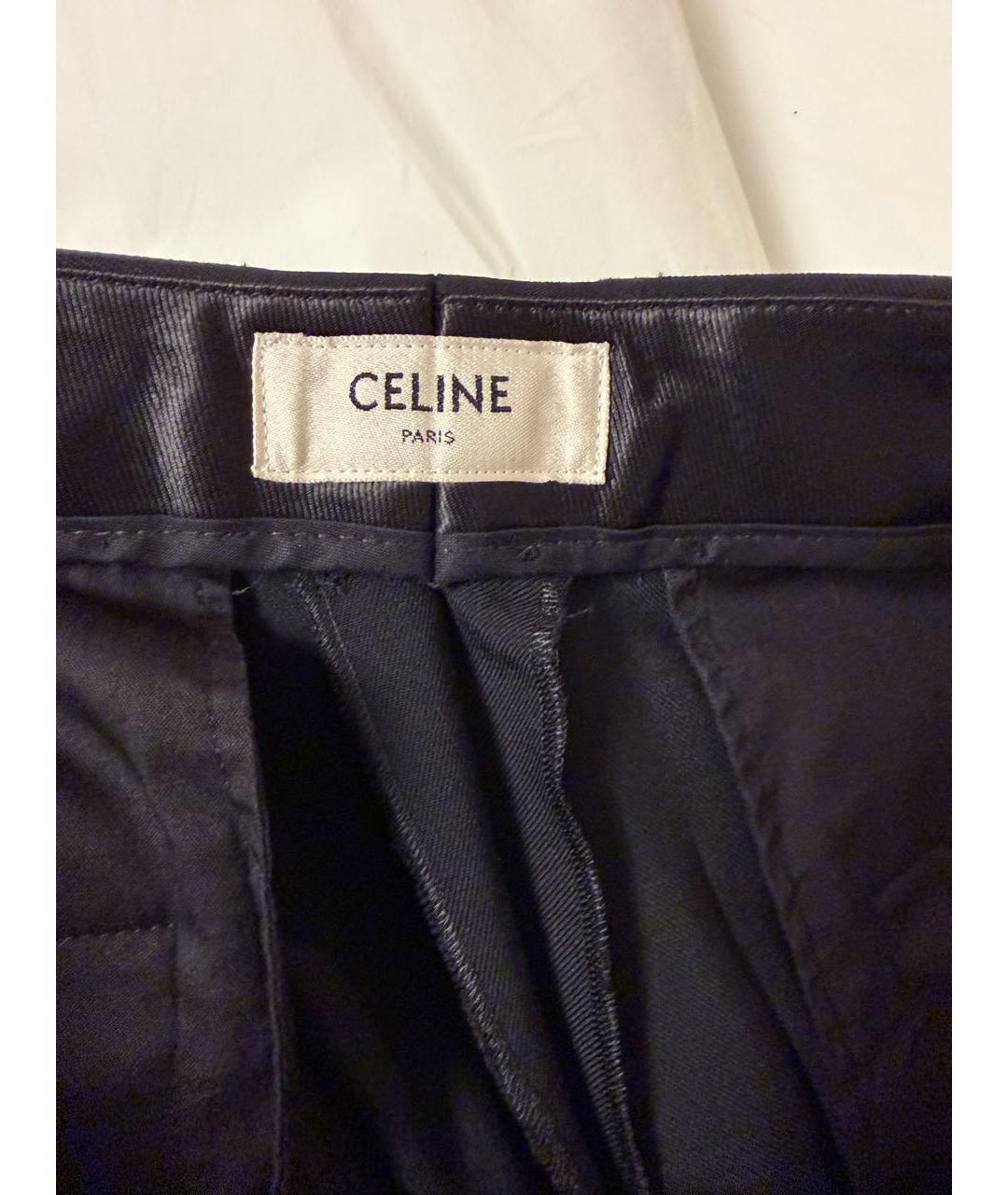 CELINE Черные шерстяные брюки широкие, фото 5