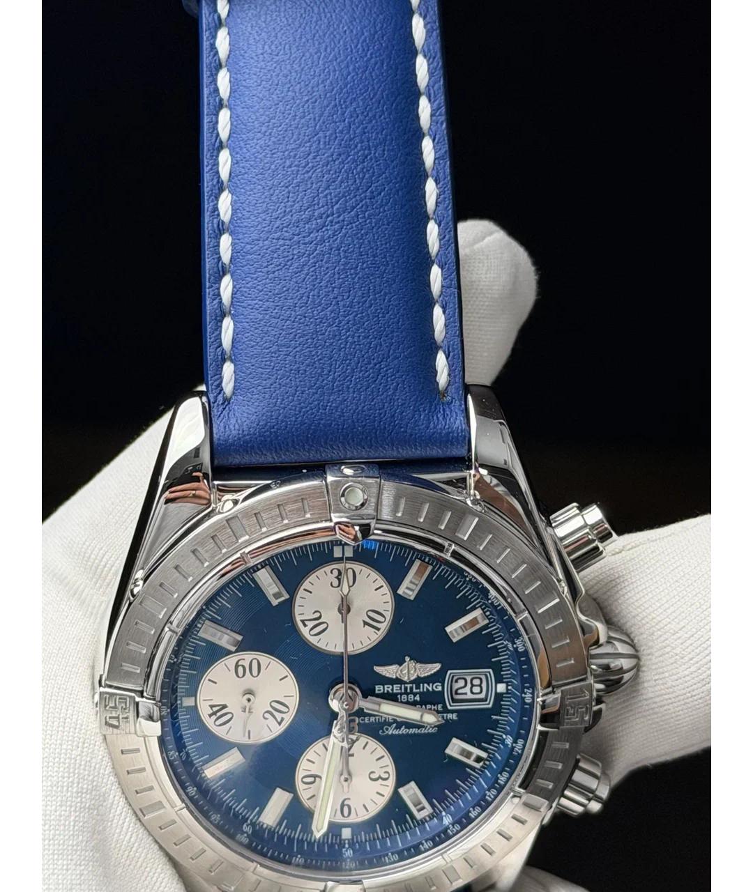 BREITLING Синие металлические часы, фото 5