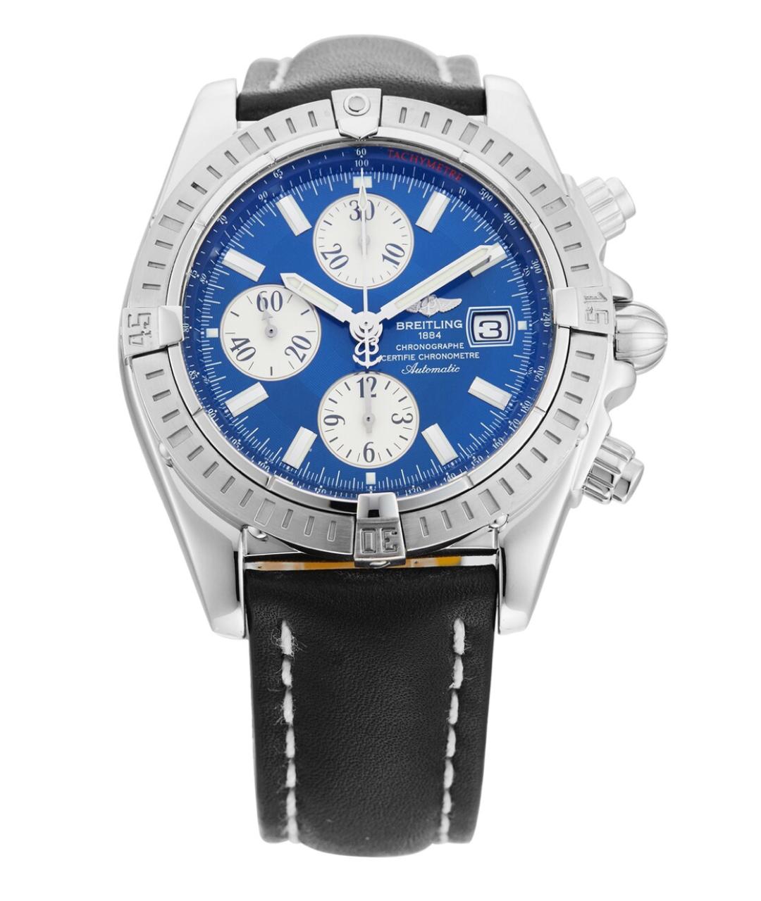 BREITLING Синие металлические часы, фото 7
