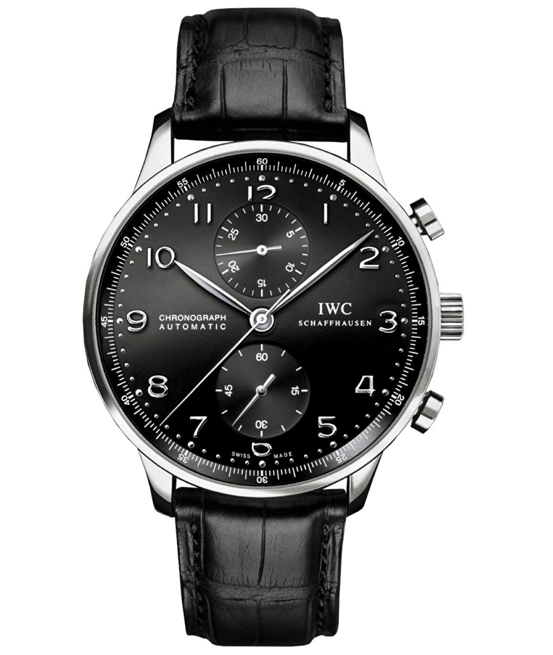 IWC Schaffhausen Черные металлические часы, фото 6