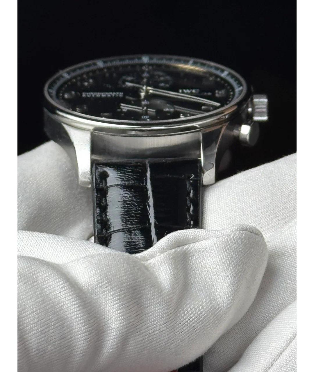 IWC Schaffhausen Черные металлические часы, фото 5
