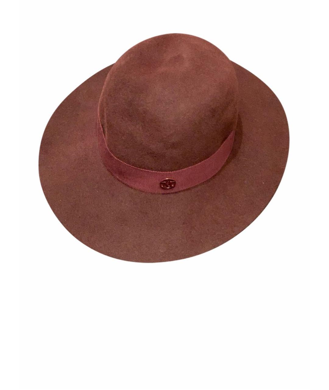 MAISON MICHEL Бордовая шерстяная шляпа, фото 1