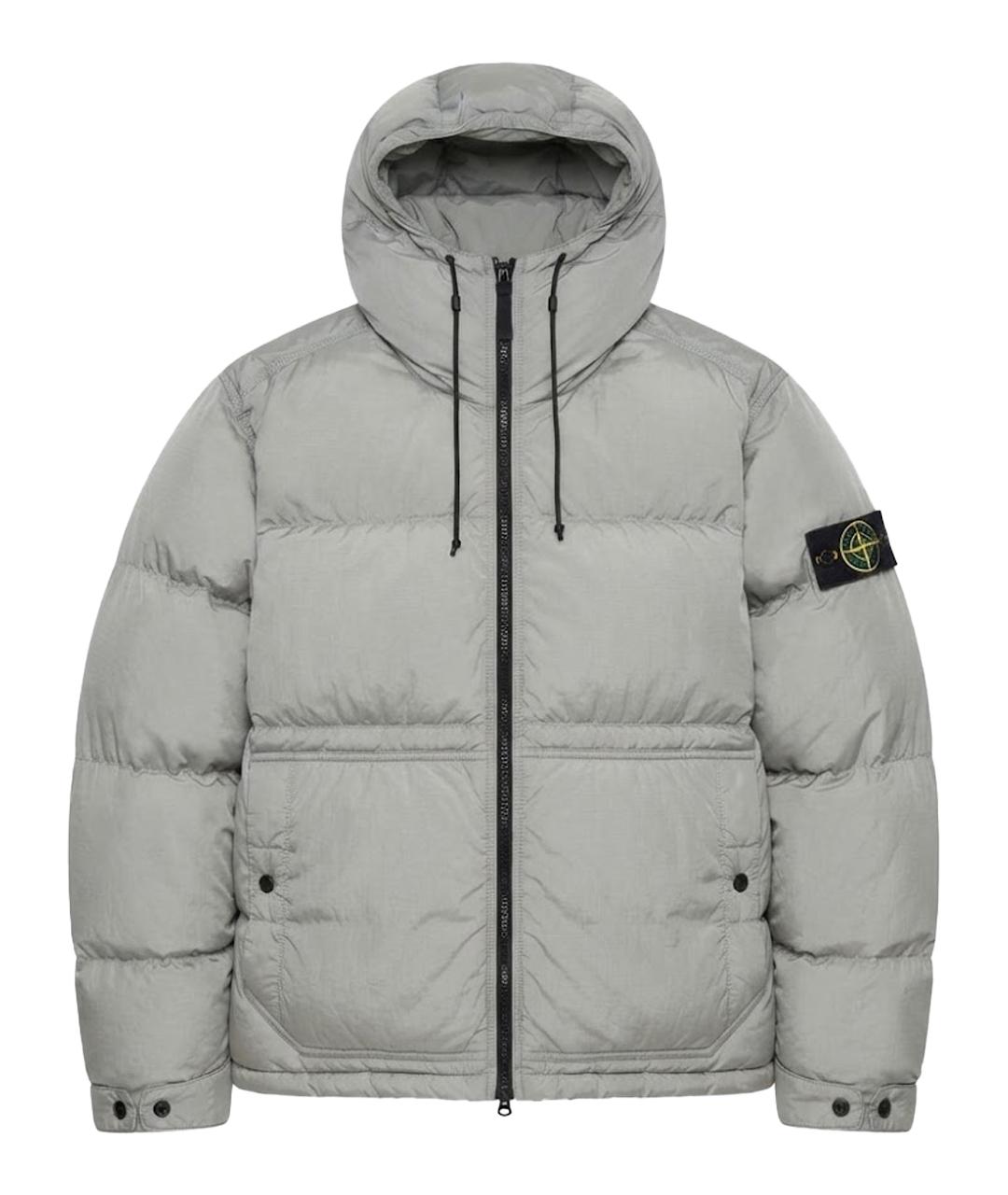 STONE ISLAND Серая полиамидовая куртка, фото 1