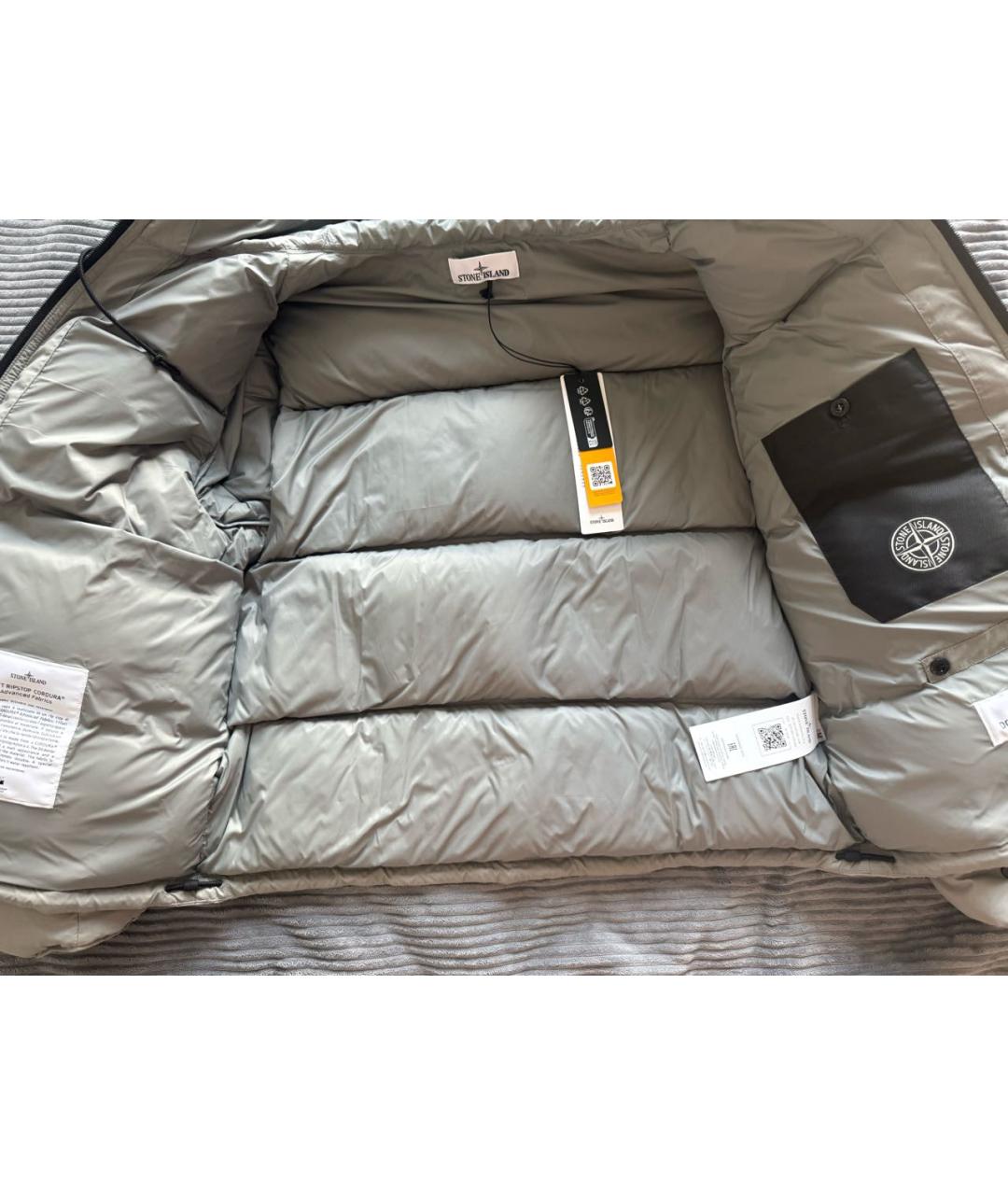 STONE ISLAND Серая полиамидовая куртка, фото 4