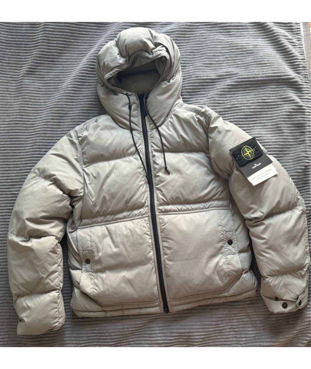 STONE ISLAND Серая полиамидовая куртка, фото 7