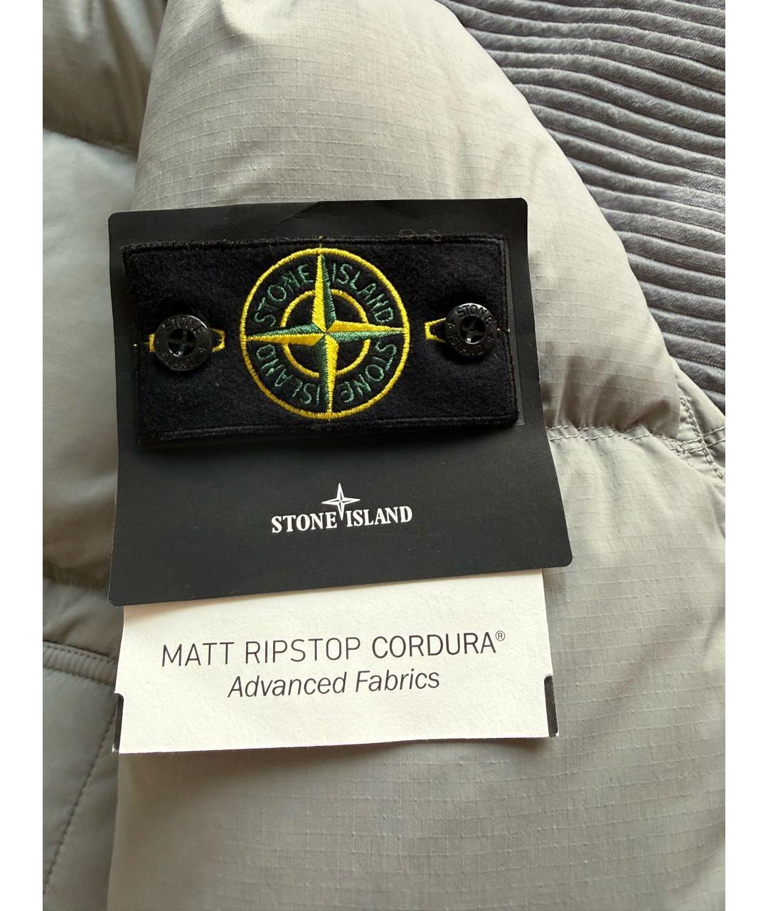 STONE ISLAND Серая полиамидовая куртка, фото 6