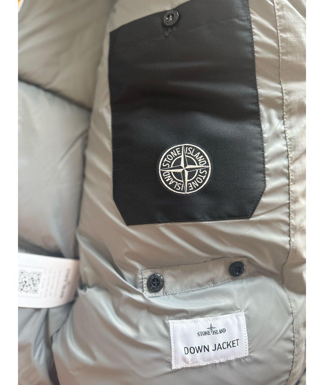 STONE ISLAND Серая полиамидовая куртка, фото 2