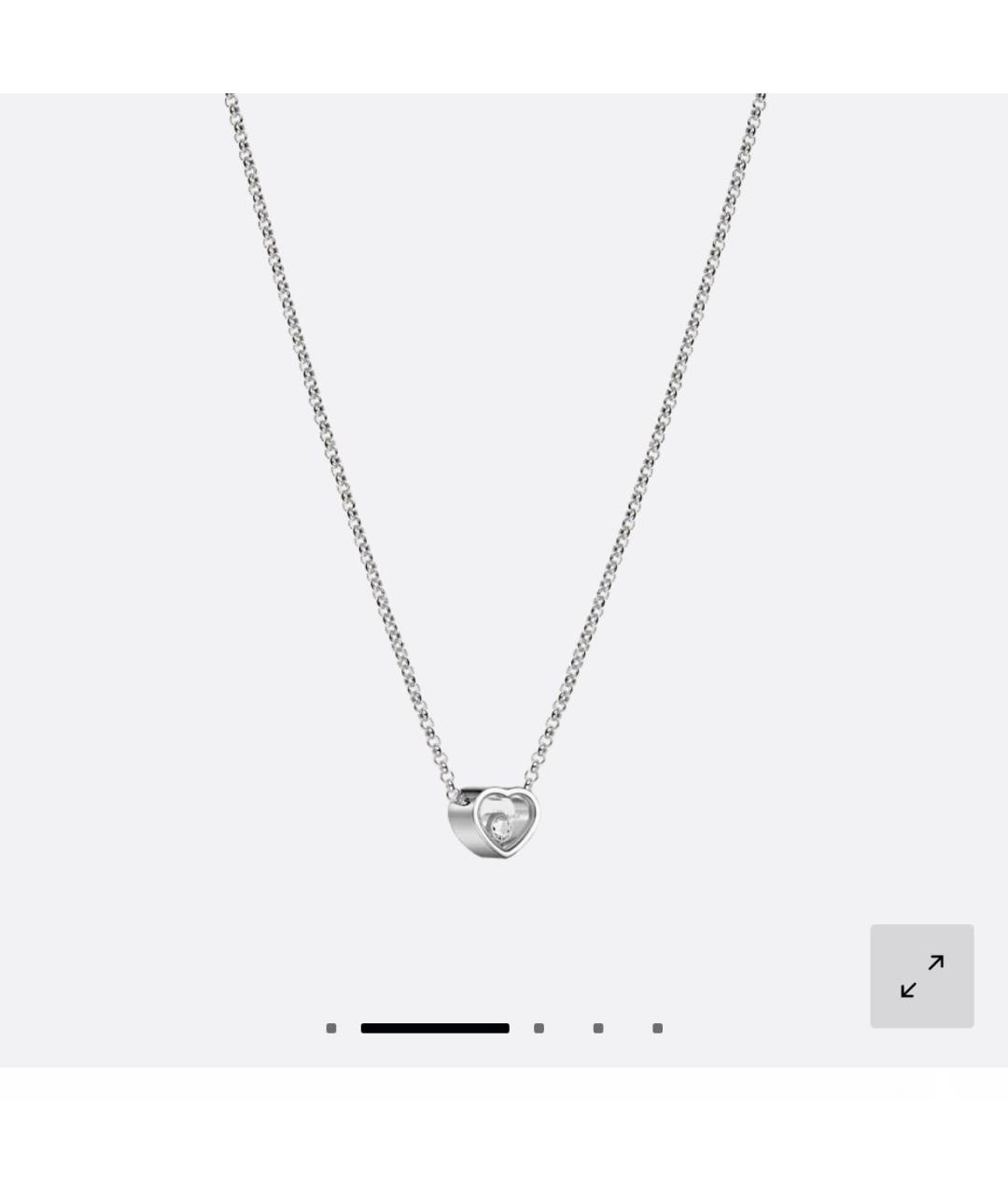 CHOPARD Серебряное колье из белого золота, фото 4