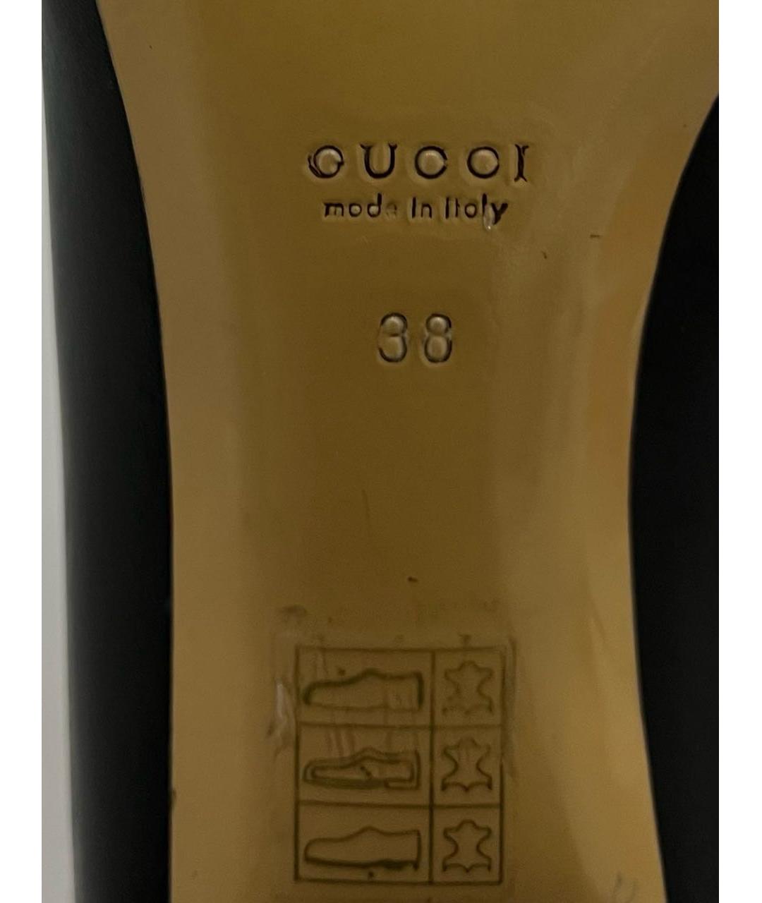 GUCCI Черные кожаные сапоги, фото 6