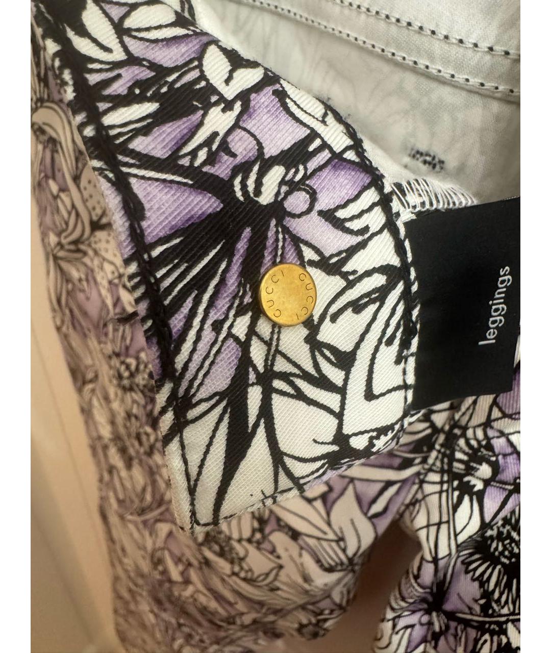GUCCI Фиолетовые хлопковые прямые джинсы, фото 8