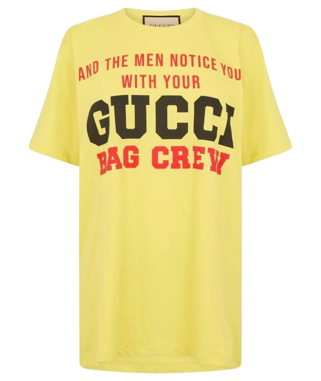 GUCCI Желтая футболка, фото 1