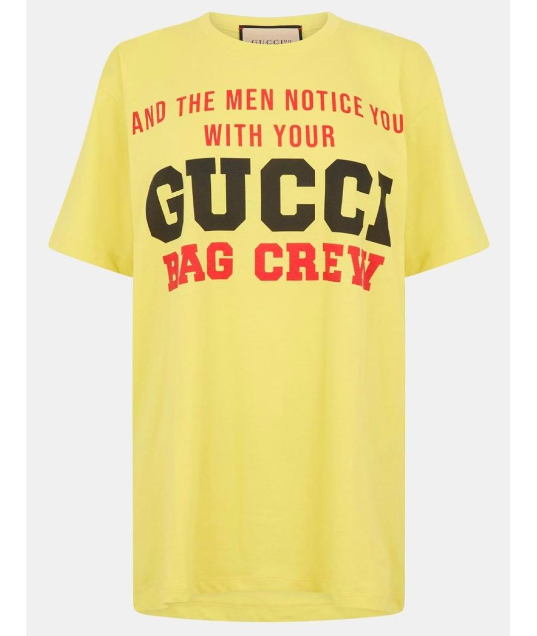 GUCCI Желтая футболка, фото 3