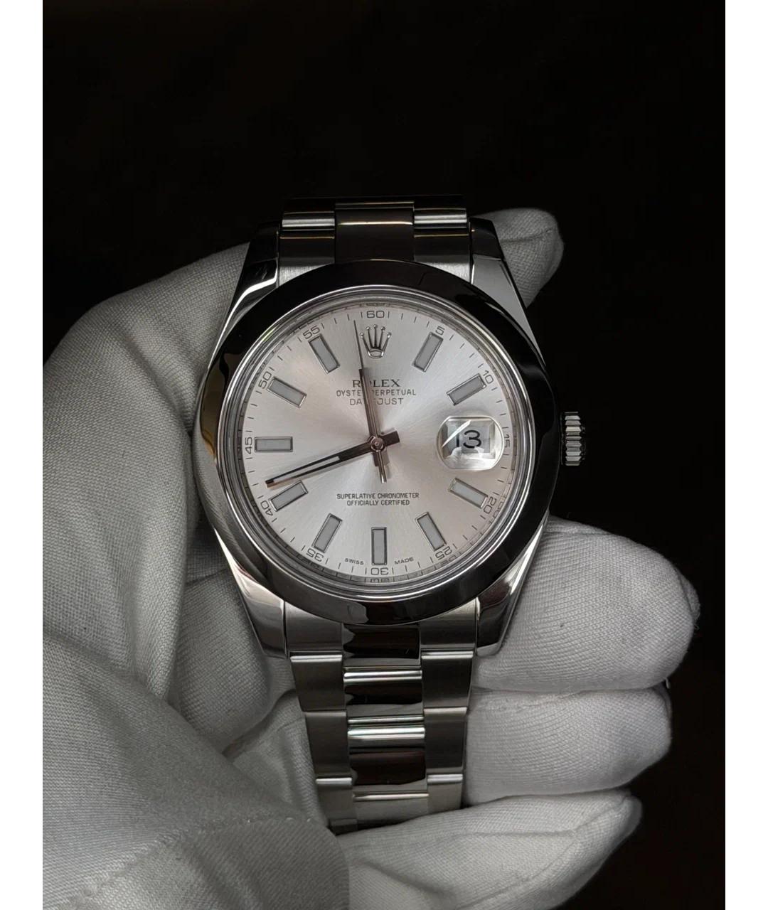 ROLEX Бежевые металлические часы, фото 2