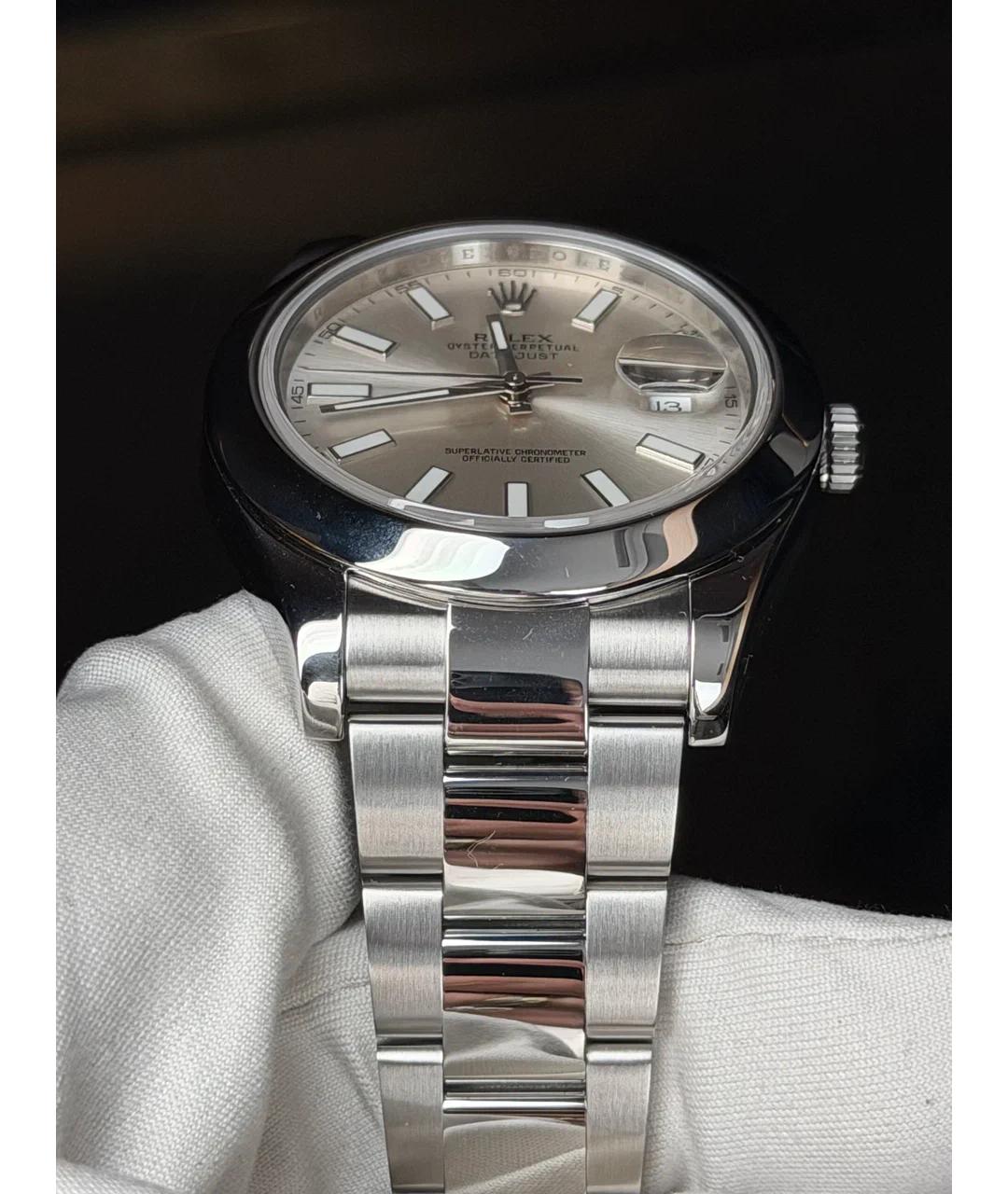ROLEX Бежевые металлические часы, фото 5