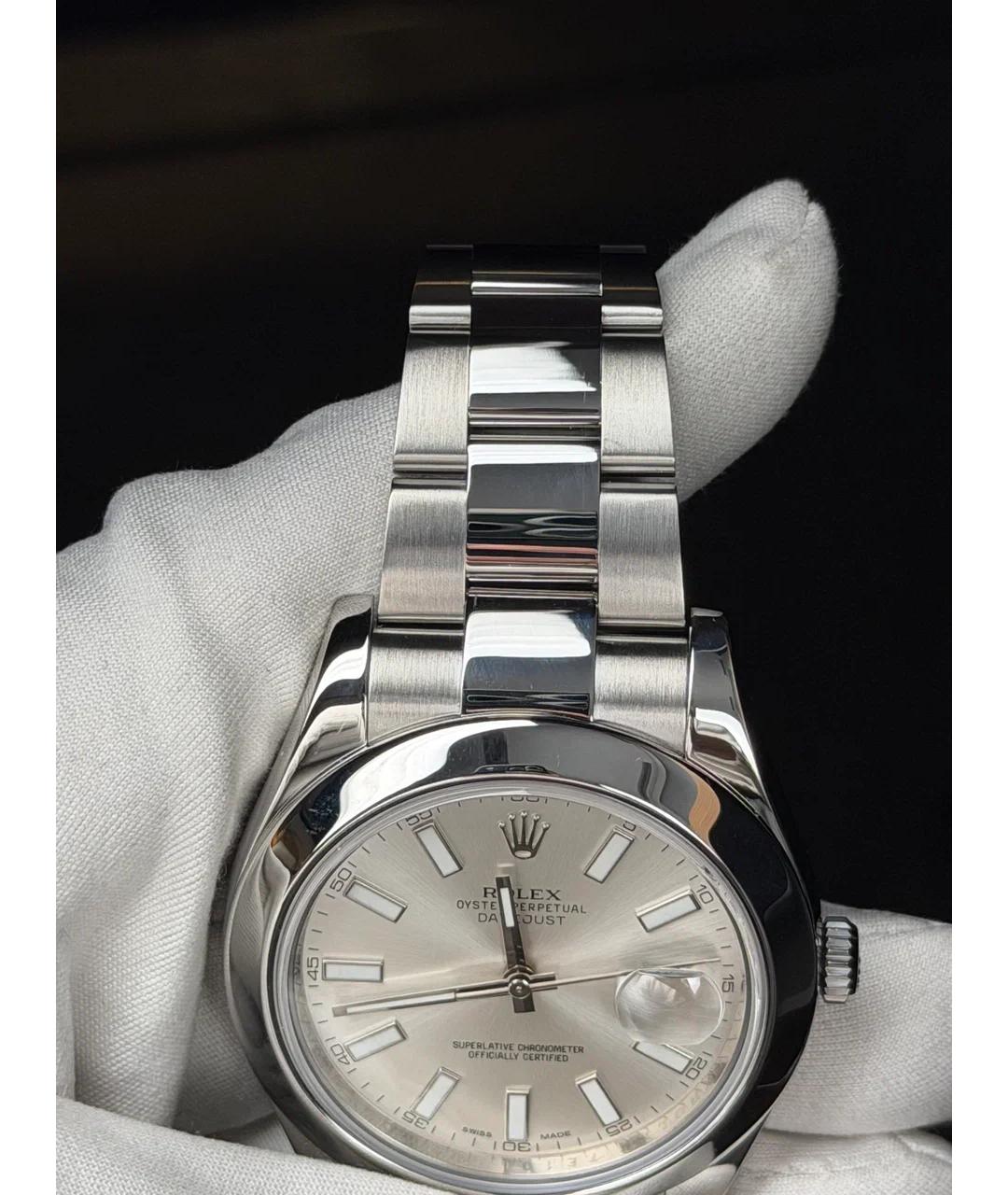 ROLEX Бежевые металлические часы, фото 6