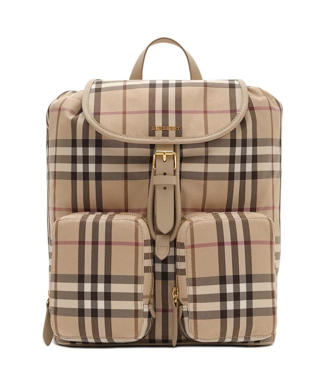 BURBERRY Бежевый тканевый рюкзак, фото 1