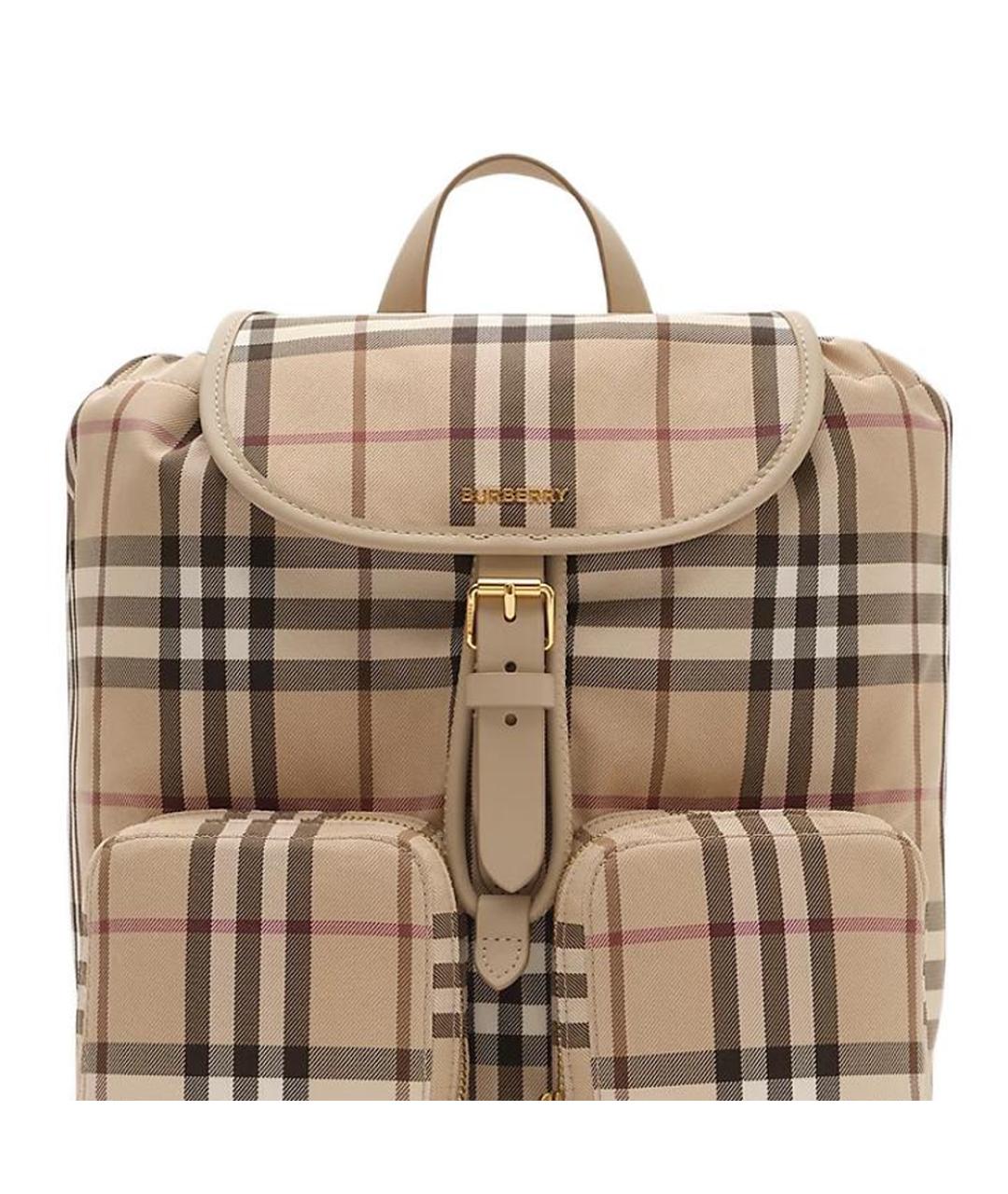 BURBERRY Бежевый тканевый рюкзак, фото 2