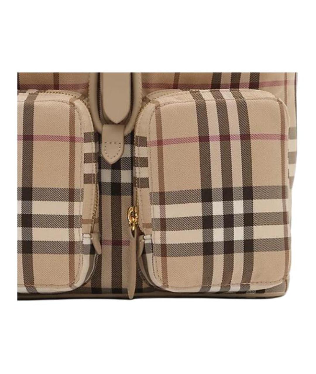 BURBERRY Бежевый тканевый рюкзак, фото 3