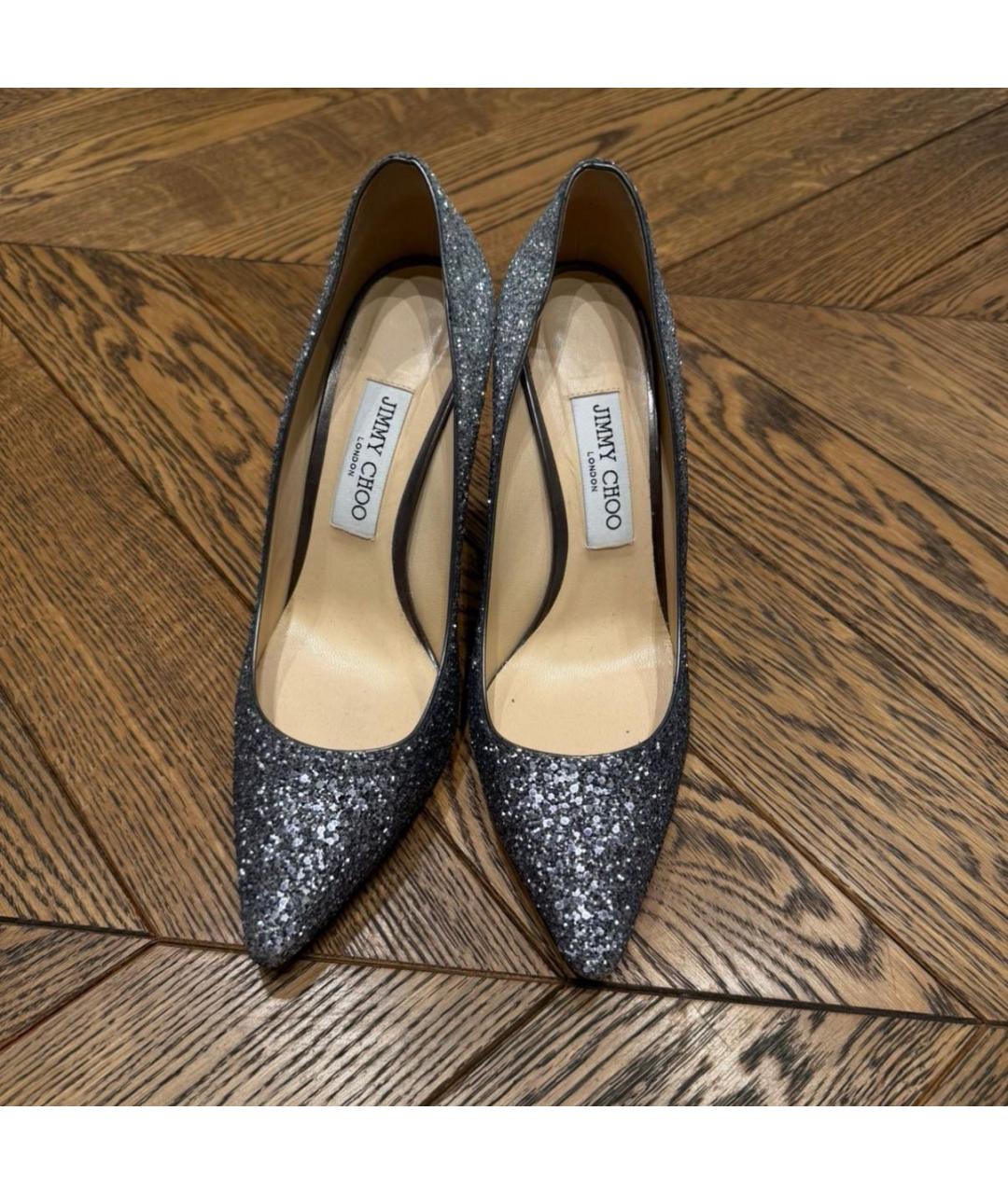 JIMMY CHOO Серебряные туфли, фото 2