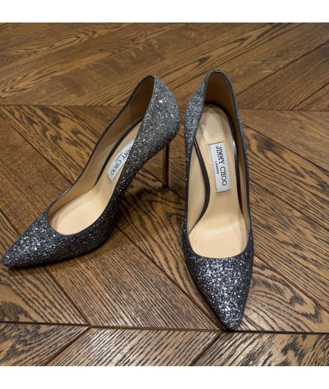 JIMMY CHOO Серебряные туфли, фото 3