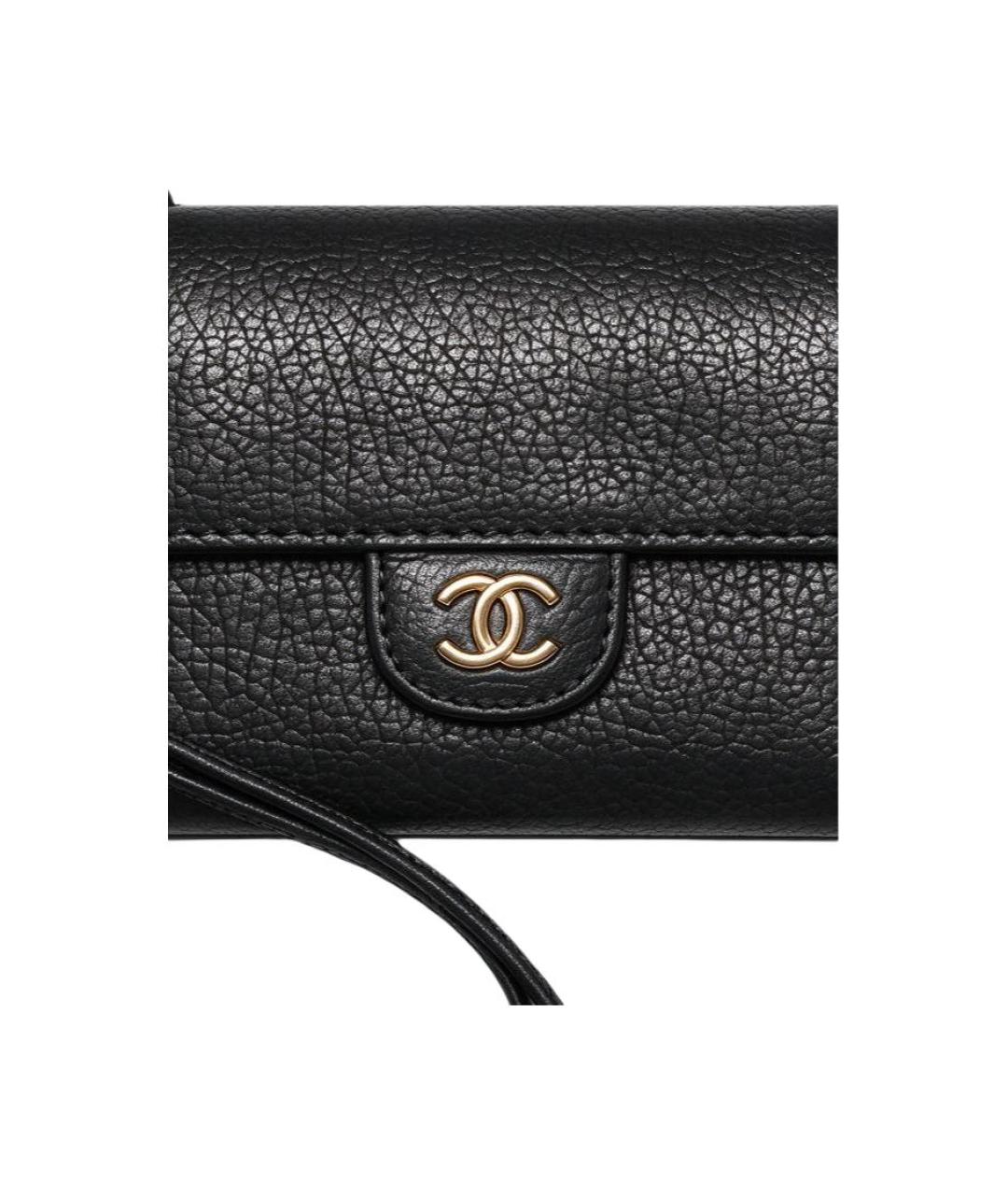CHANEL Черный кожаный кардхолдер, фото 2
