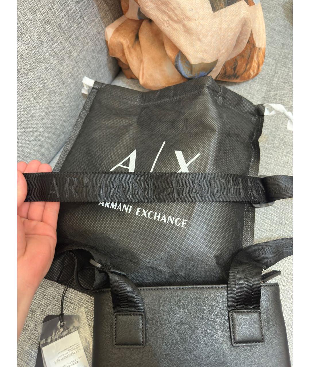ARMANI EXCHANGE Черная сумка на плечо, фото 6